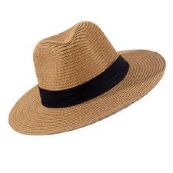 Accessories - PANAMA Style Hat • Black Ribbon • sz 56-58 cm